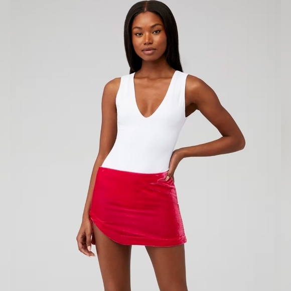 Free People Dresses & Skirts - 10 Free People Annalise Hot Pink Velvet Mini Skirt